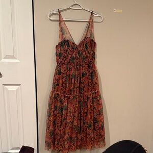 Anthropologie Multicolor Floral Midi Dress